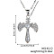 Retro Hip Hop Style Brass Full Rhinestone Heart Wing Sword Pendant Necklaces for Women, Platinum, Crystal, 15.75 inch(40cm)