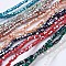 Glass Beads Strands, Mixed Style, Faceted, Cube, Mixed Color, 2~2.5x2~2.5x2~2.5mm, Hole: 0.5mm, about 195~200pcs/strand, 16.9~17.5 inch(43~44.5cm)