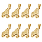 8Pcs 304 Stainless Steel Pendants, Roller Skate, Golden, 19x14.5x6.5mm, Hole: 7.5x3.5mm