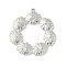 304 Stainless Steel Pendants, Flower Charms, Stainless Steel Color, 32x30x2.5mm, Hole: 1.6mm