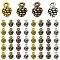 48Pcs 4 Colors Tibetan Style Alloy Pendants, Cadmium Free & Lead Free, Pine Cone, Mixed Color, 13x7x5.5mm, Hole: 2mm, 12pcs/color
