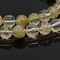 Round Glass Beads Strands, Gold, 6mm, Hole: 1mm, about 65pcs/strand,15.7 inch