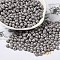 6/0 Opaque Baking Paint Glass Seed Beads, Teardrop, Dark Gray, 4.5~5x4x3~3.5mm, Hole: 0.9mm, about 125pcs/10g