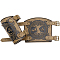 GORGECRAFT 2PCS Leather Gauntlet Wristband Medieval Armor Bracers World Tree Embossed Viking Leather Arm Guard Adjustable Armband Armor Cuff for Halloween Adult Knight Cosplay Costumes, Dark Goldenrod
