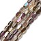 Electroplate Glass Beads Strands, Oval, Faceted, Sienna, 6x3.5x2.5mm, Hole: 1mm, about 53~54pcs/strand, 11.73''~12.01''(29.8~30.5cm)