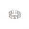 Non-Tarnish 304 Stainless Steel Bamboo Shape Open Cuff Ring for Women, Stainless Steel Color, US Size 8(18.1mm)