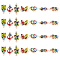 28Pcs 7 Style Alloy Links Connectors, with Glass Seed Beads, Light Gold, Heart & Infinity & Anchor & Tortoise & Owl & Elephant & Butterfly, Colorful, 11~26x8~22.5x3~4mm, Hole: 1.6~1.8mm, 7 style, 4pcs/style, 28pcs