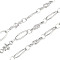 Non-Tarnish 304 Stainless Steel Link Chain, Soldered, Stainless Steel Color, Star: 10x4.5x1.8mm