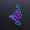 Ion Plating(IP) 304 Stainless Steel Pendants, Bird, Rainbow Color, 18.5x12x1mm, Hole: 1.5mm