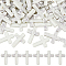 100Pcs Plastic Imitation Turquoise Beads, Cross, WhiteSmoke, 24x17.5x5.5mm, Hole: 2mm