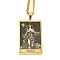 304 Stainless Steel Tarot Pendant Necklaces, Cable Chain Necklaces, Virgo, 23.23~24.21 inch(59~61.5cm)