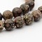 Natural Leopard Skin Jasper Round Bead Strands, 12mm, Hole: 1mm, about 31~34pcs/strand, 15 inch