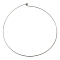 Brass Necklace Making, Rigid Necklaces, Platinum Color, Size: necklace: about 145mm inner diameter, wire: about 1.3mm