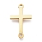 304 Stainless Steel Links Connectors, Laser Cut, Cross, Golden, 11.5x20x1mm, Hole: 1.5mm
