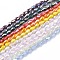 Electroplate Glass Beads Strands, AB Color Plated, Faceted Teardrop, Mixed Color, 4x3mm, Hole: 0.7mm, about 98~99pcs/strand, 16.54~16.92 inch(42~43cm)