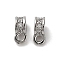Brass Micro Pave Clear Cubic Zirconia Tube Bails, Cadmium Free & Nickel Free & Lead Free, Platinum, 6x4x3mm, Hole: 1.2mm