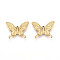304 Stainless Steel Pendants, Ion Plating(IP), Butterfly Charms, Real 18K Gold Plated, 18x23x3mm, Hole: 0.7mm