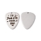 Non-Tarnish 201 Stainless Steel Pendants, Guitar Pick Charm, Laser Cut, with Word I'd Pick You Every Time, Stainless Steel Color, 35x28x1.5mm, Hole: 2.2mm