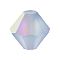 Preciosa® Crystal Beads, Czech Crystal, Bicone(451 69 302 Rondelle), 30020 20019 Light Sapphire AB Matt, 3mm, Hole: 0.8mm