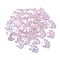 Electroplate Glass Beads, Half Plated, AB Color Plated, Bear, Thistle, 9.5x8.5x4mm, Hole: 1.2mm