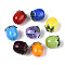 Handmade Lampwork Beads Strands, Lemon, Mixed Color, 13~14x10.5~12x10.5~12mm, Hole: 1.2~1.8mm, about 19~20pcs/strand, 9.84~10.24 inch(25~26cm)