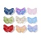 Transparent Glass Beads, Bowknot, Baking Paint, Mixed Color, 13x17.5x8.5mm, Hole: 1mm