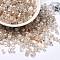 Glass Seed Beads, Transparent Lustered Glass, Square Hole, Square, Navajo White, 4x4x4mm, Hole: 1.2mm, 222pcs/20g
