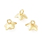 304 Stainless Steel Cup Peg Bails, Flower Shape, Real 18K Gold Plated, 7x7x7mm, Hole: 1.5mm, Pin: 0.8mm