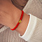 304 Stainless Steel Heart with Letter Bead Braided Bead Bracelets, Adjustable Nylon Cord Braided Bracelets for Couple Friendship, Gold, Letter A, 7-7/8 inch(20cm), Inner Diameter: 11 inch(28cm)
