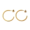 Ion Plating(IP) 304 Stainless Steel C-Shaped Stud Earrings for Women, Real 18K Gold Plated, 30x1.5mm
