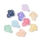 Transparent Spray Paint Glass Beads, Cross, Mixed Color, 14.5x11.5x3.5mm, Hole: 1mm