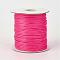 Eco-Friendly Korean Waxed Polyester Cord, Deep Pink, 1mm, about 169.51~174.98 Yards(155~160m)/Roll