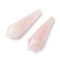 Natural Rose Quartz Beads, Healing Stones, Reiki Energy Balancing Meditation Therapy Wand, No Hole/Undrilled, for Wire Wrapped Pendant Making, Bullet, 51.5~56x14.7~16.2mm