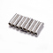 Brass Magnetic Clasps with Glue-in Ends, Column, Platinum, 17.8~20.1x5mm, Hole: 4mm