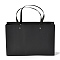 Rectangle Paper Bags, with Nylon Handles, for Gift Bags and Shopping Bags, Black, 29x0.4x19cm