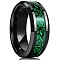 Stainless Steel Chunky Rings, Green, US Size 7(17.3mm)