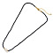Potato Naural Pearl & Brass & Glass Seed Beaded Necklaces, Golden, Plum