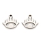 Tarnish Resistant 304 Stainless Steel Charms, Laser Cut, Eye, Stainless Steel Color, 8.5x9.5x1mm, Hole: 1.2mm