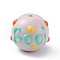 Opaque Painted Glass Beads, Hand Drawn Beads, Round with Handmade Enamel Smearing BOOi, Thistle, 13.5x13mm, Hole: 1.4mm