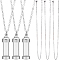 DIY Openable Wish Bottle Necklace Making Kit, Including Glass Pendants, Brass Cable Chains Necklaces, Platinum, 10Pcs/box