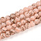 Baking Painted Glass Beads Strands, Round, Drawbench Style, Light Salmon, 7.5~8.5mm, Hole: 1.2~1.4mm, about 102~119pcs/strand, 29.53~34.25 inch(75~87cm)