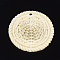 Resin Pendants, Imitation Woven Rattan Pattern, Straw Hat, Cornsilk, 40x16mm, Hole: 2mm