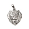 Non-Tarnish 304 Stainless Steel Pendants, Lion Charm, Stainless Steel Color, 25x20x3.5mm, Hole: 6x3.5mm