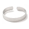 Non-Tarnish 304 Stainless Steel Bangles, Cuff Bangles, Jewelry for Women, Stainless Steel Color, Inner Diameter: 2-1/8~2-3/8 inch(5.4~5.9cm)