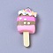 Handmade Polymer Clay Pendants, with Iron Screw Eye Pin Peg Bails, Imitation Food, Ice-Lolly, Colorful, 36~42x17~19x8~9mm, Hole: 1.8mm
