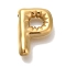 PVD Vacuum Plating 304 Stainless Steel Pendants, Real 18K Gold Plated, Letter Charm, Letter P, 19x13x4.5mm, Hole: 2mm