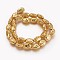 Electroplated Natural Lava Rock Beads Strands, Long-Lasting Plated, Oval, Golden Plated, 13.5~14x9.5~10.5x5.5~6mm, Hole: 1~1.5mm, about 29pcs/strand, 15.27 inch(38.8cm)