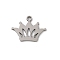 201 Stainless Steel Pendants, Crown Charm, Laser Cut, Anti-Tarnish, Stainless Steel Color, 12.5x16.5x1mm, Hole: 1.5mm
