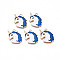Alloy Enamel Pendants, Cadmium Free & Nickel Free & Lead Free, Light Gold, Unicorn, Medium Blue, 20x21.5x2mm, Hole: 1.6mm