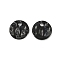304 Stainless Steel Textured Disc Charms, Gunmetal, 8x1.5mm, Hole: 1.2mm